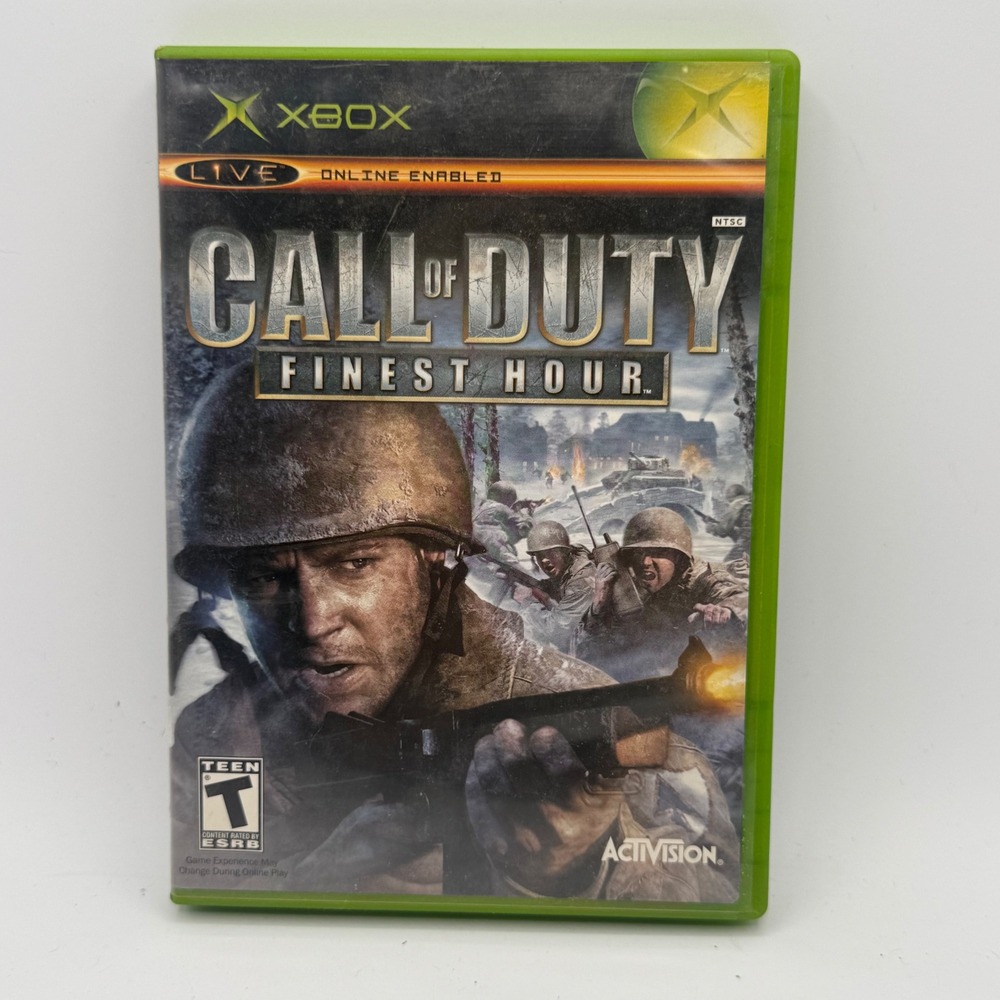 Activision Call of Duty Finest Hour Xbox N/A Green Excellent WWII Shooter Game